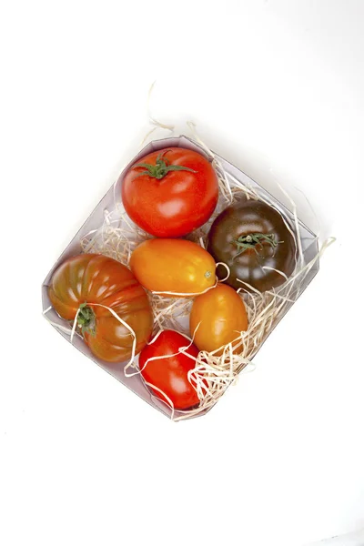 Tomates no tabe — Fotografia de Stock