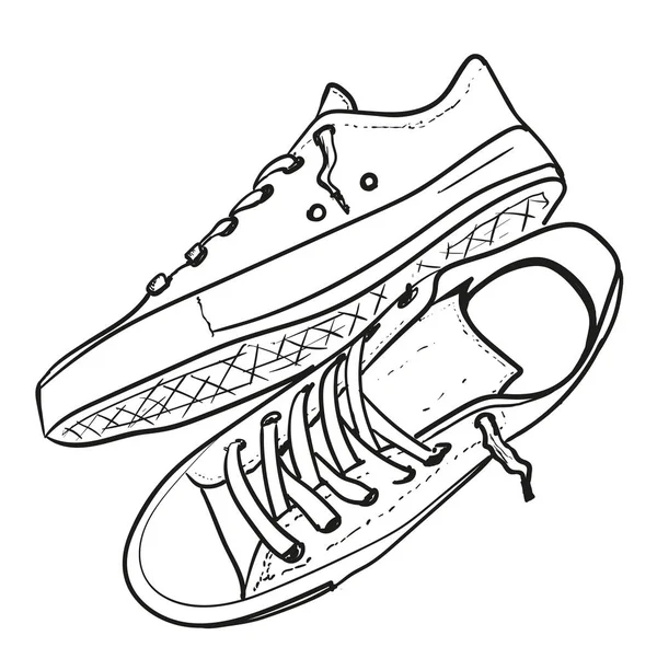 Zapatos deportivos de elegancia — Vector de stock