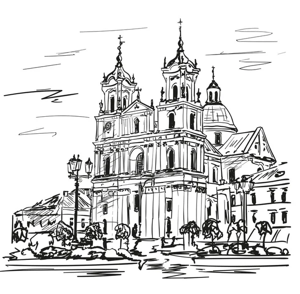 Chiesa in Bielorussia — Vettoriale Stock