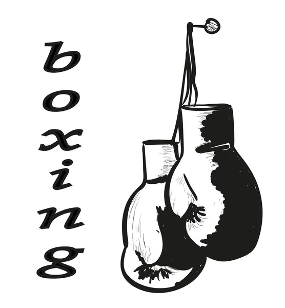 Équipement de boxe sur le — Image vectorielle