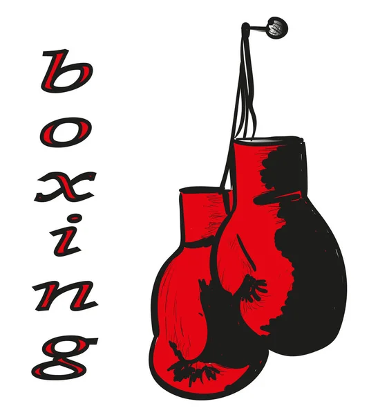 Équipement de boxe sur le — Image vectorielle
