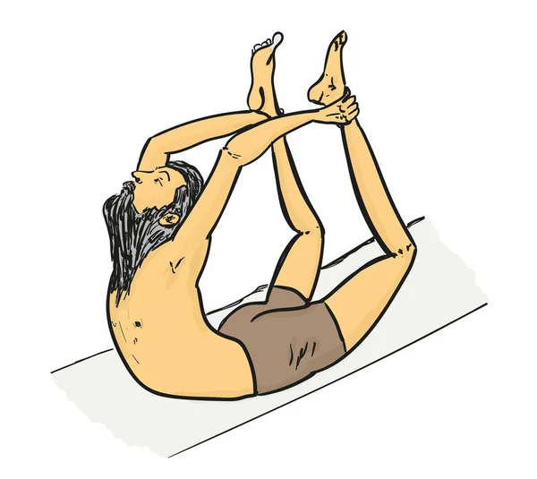 Jeden Tag ein Yoga — Stockvektor