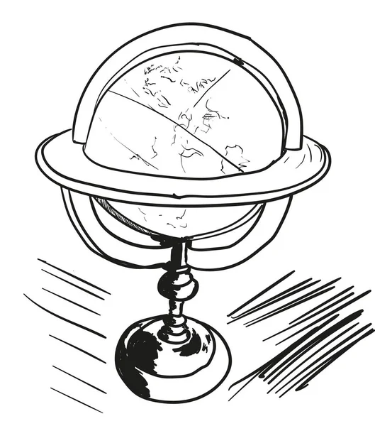 Globo nella scuola — Vettoriale Stock