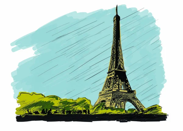 塔在巴黎 — 图库矢量图片