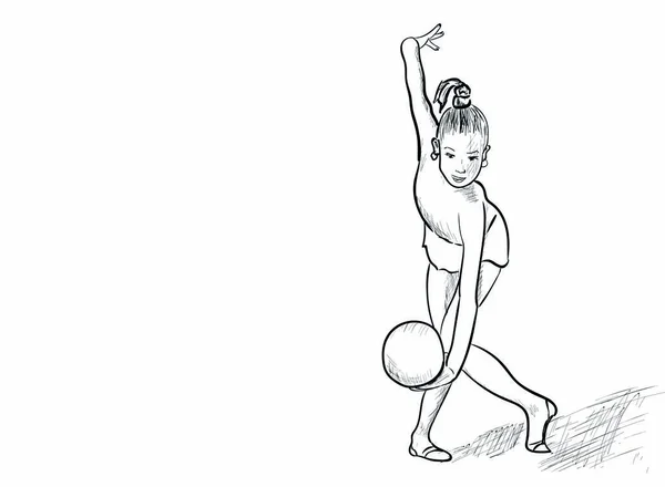 Une gymnastique tous les jours — Image vectorielle