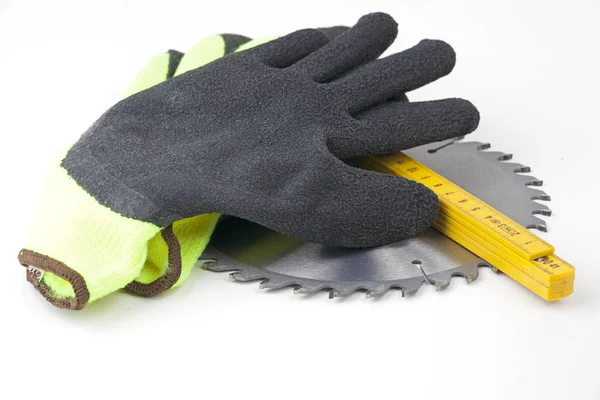Saw Disk Gloves — Stock Photo, Image
