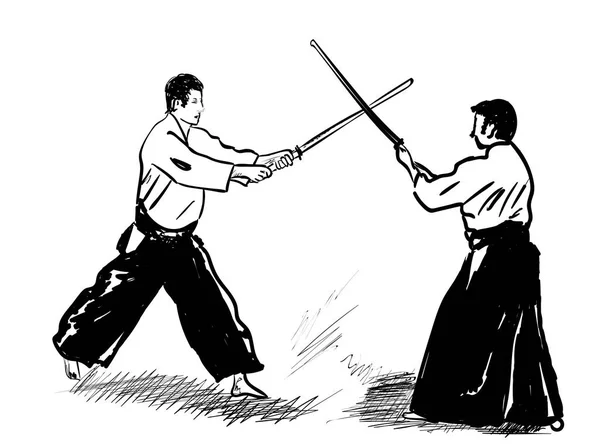 Jeden Tag ein Aikido — Stockvektor