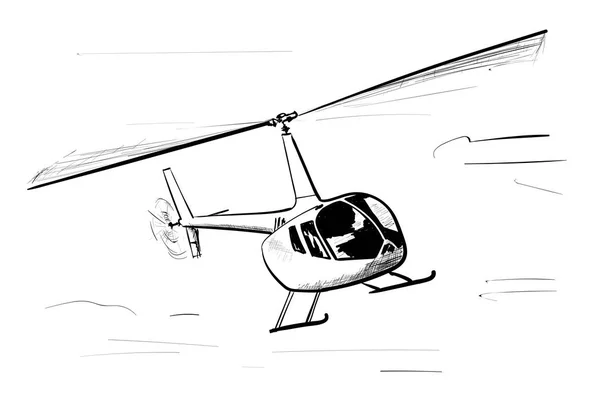 Vrtulník na obloze — Stockový vektor