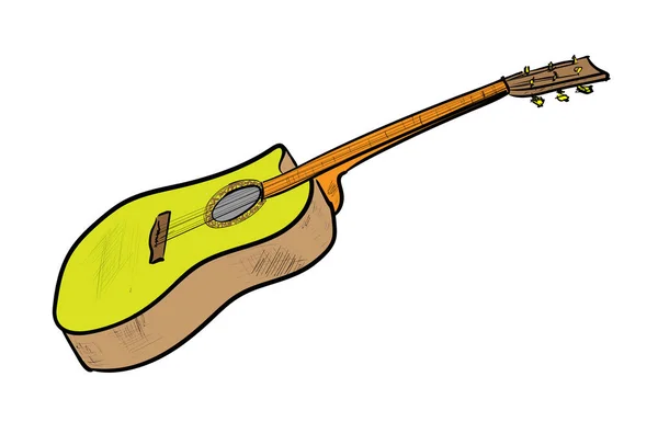 Guitarra no branco — Vetor de Stock