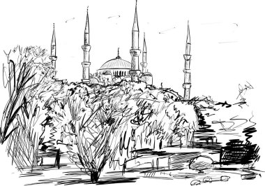 Güneşli bir gün Istanbul'da cami