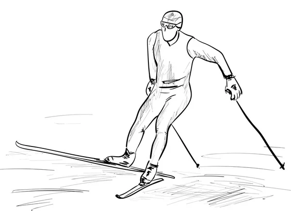 Bir kayak her gün — Stok Vektör