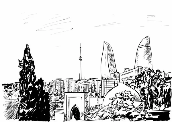 Баку — стоковый вектор