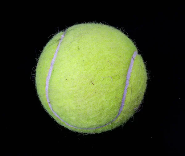 Tennisbal Zwarte Achtergrond — Stockfoto