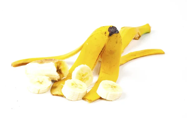 Banane Auf Weißem Hintergrund — Stockfoto