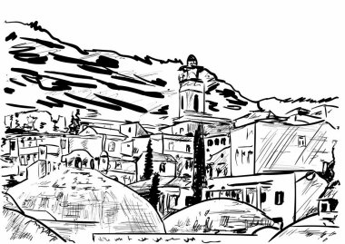 Şehrin çizimi.