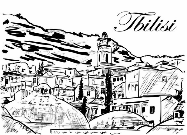 vector illustration of an old city