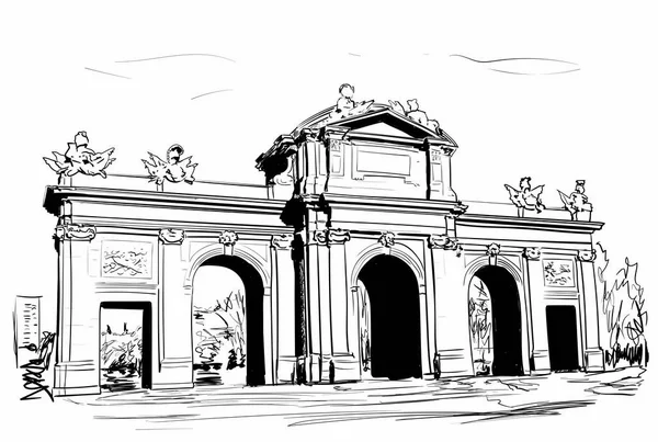 A arch in the Madrid — 스톡 벡터