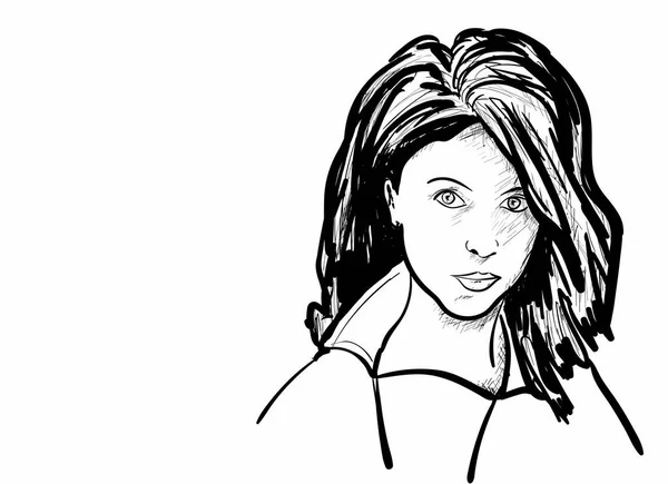 Женщины с длинными волосами — стоковый вектор