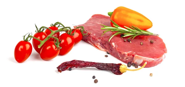 Sebzeli Çiğ Biftek — Stok fotoğraf