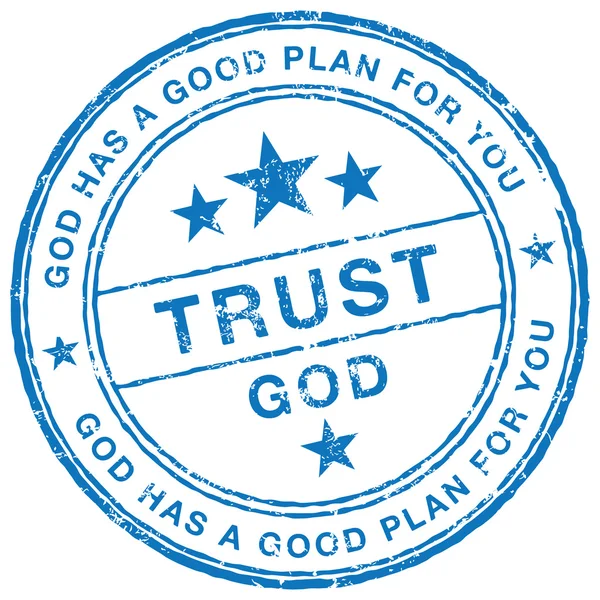 Confía en Dios sello — Vector de stock