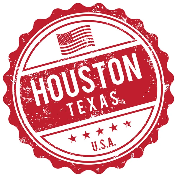 Houston francobollo Texas — Vettoriale Stock