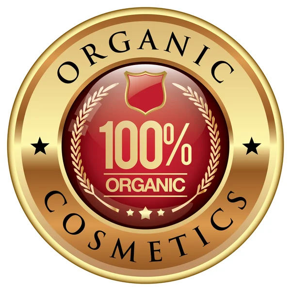 Organická kosmetika odznak — Stockový vektor