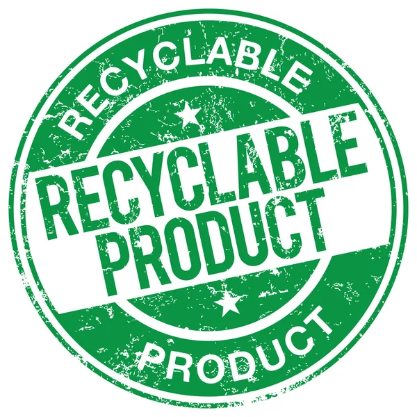 Timbre vert recyclable — Image vectorielle