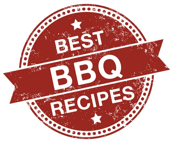 BBQ Rezepte Stempel — Stockvektor