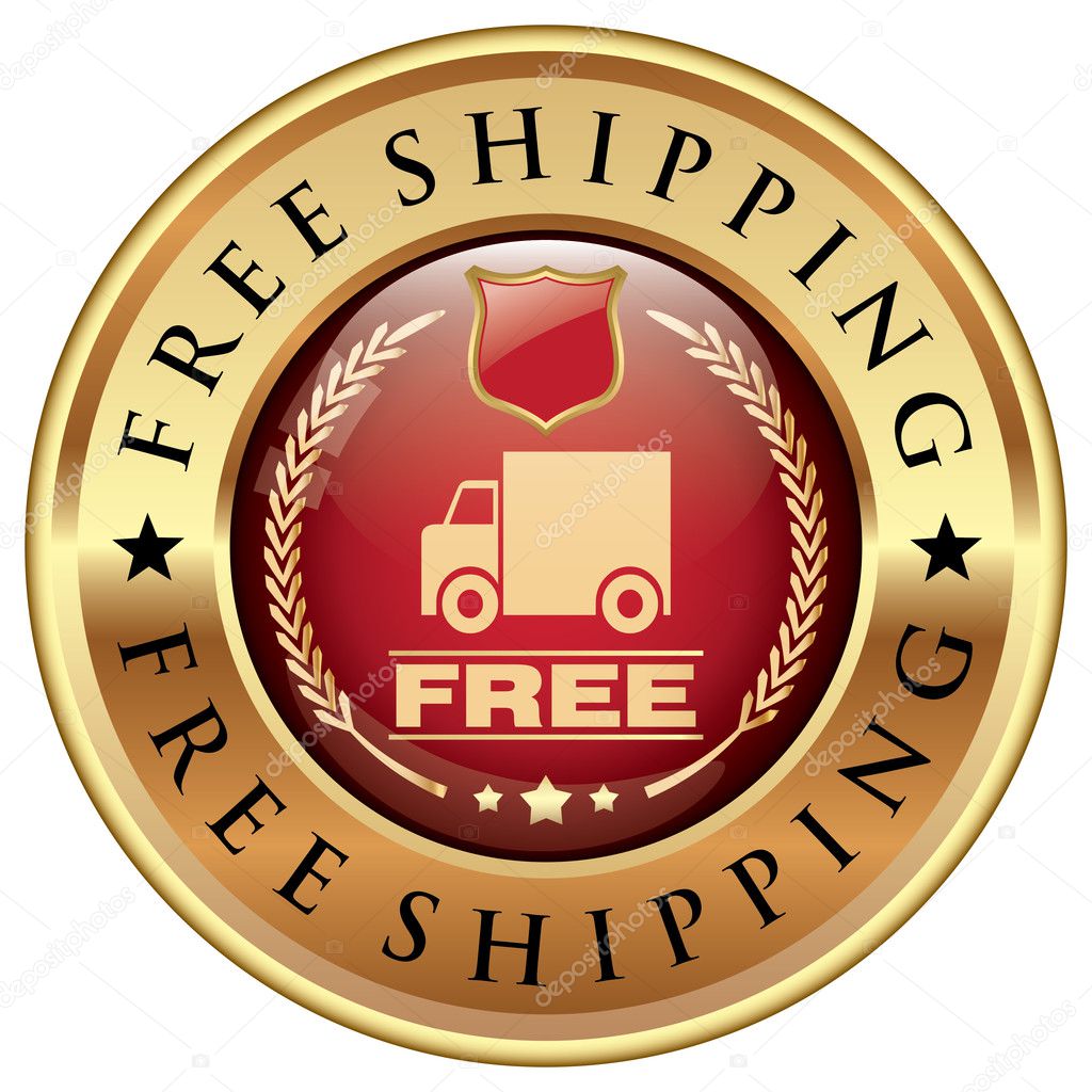Free Shipping golden badge
