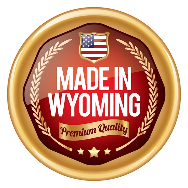 Prodotto in Wyoming — Vettoriale Stock