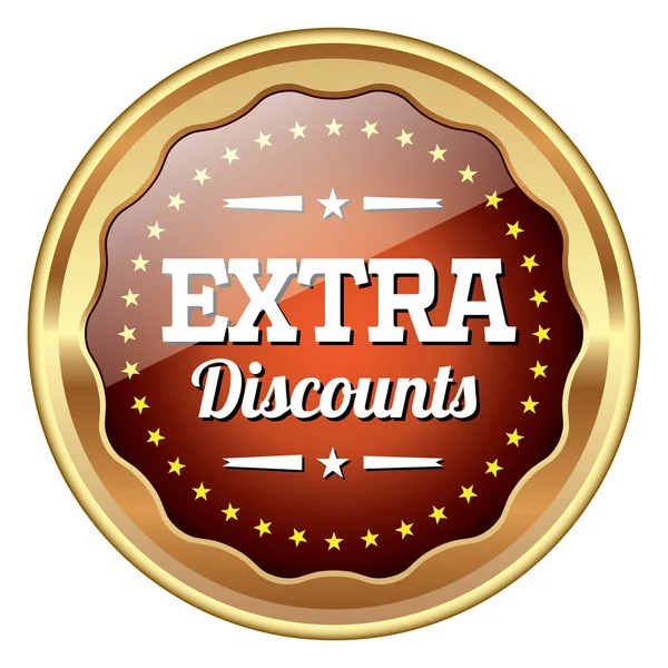 Insignia Descuentos extra — Vector de stock