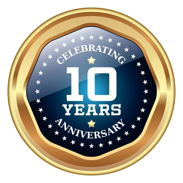 10th anniversary icon — Stock Vector