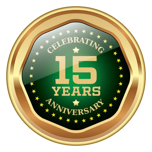 15º Aniversario icono — Archivo Imágenes Vectoriales