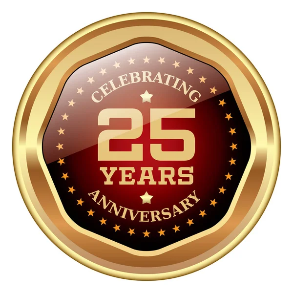 25th Anniversary icon — Stock Vector