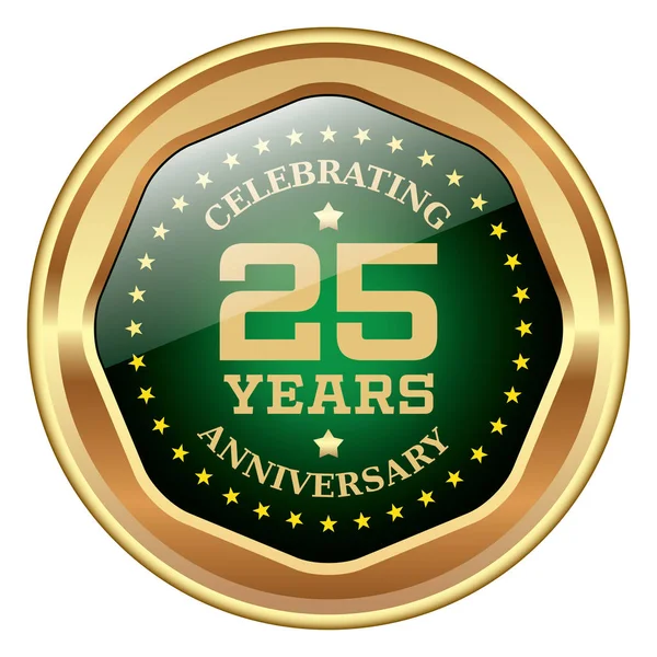 Ikone zum 25. Jahrestag — Stockvektor