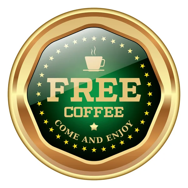 Icono de Cofffe gratis — Vector de stock