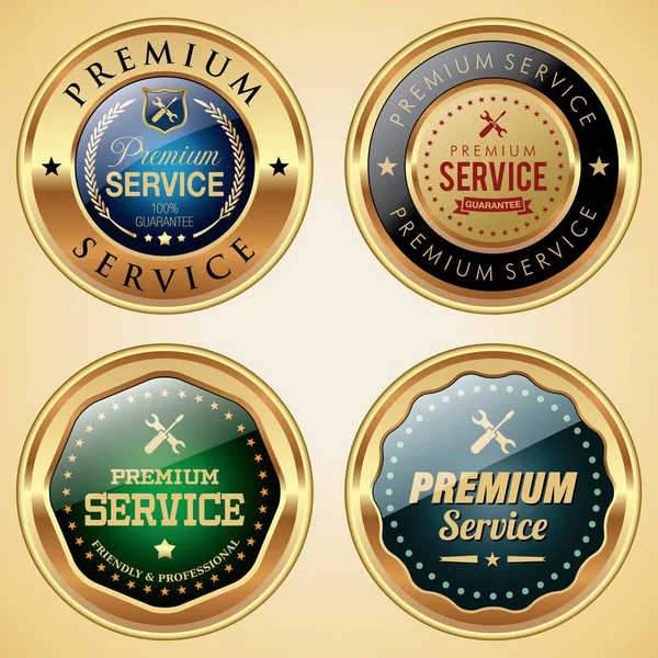 Badges Premium Service — Image vectorielle