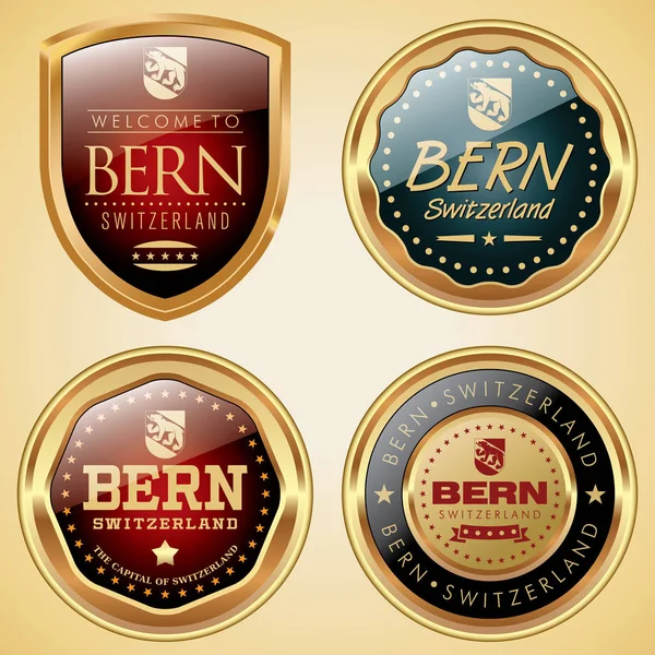 Insignias de Berna Suiza — Vector de stock