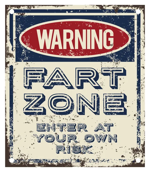 Fart Zone sign — Stock Vector