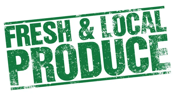 Φρέσκα και τοπικά προϊόντα σφραγίδα — Διανυσματικό Αρχείο