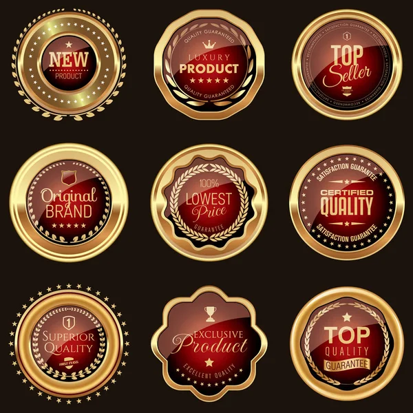 Set van luxe badges — Stockvector