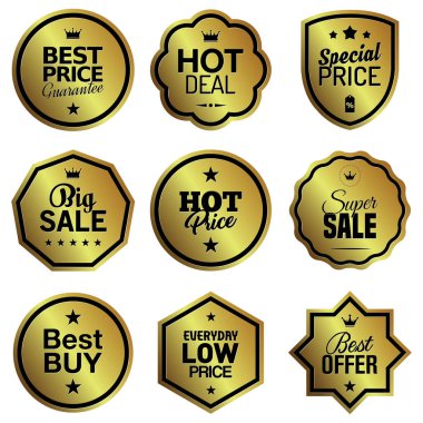 Altın lüks rozetleri