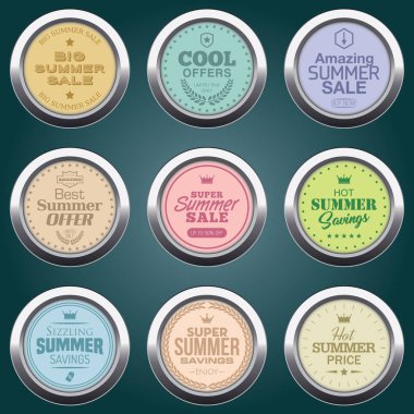 Yaz Satılık rozetleri