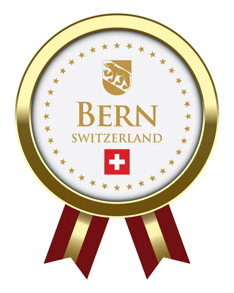 Bern Schweiz badge — Stock vektor