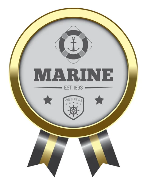 Mariene Vector Badge — Stockvector
