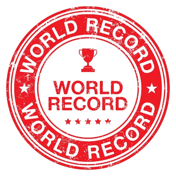 世界記録スタンプ — ストックベクタ