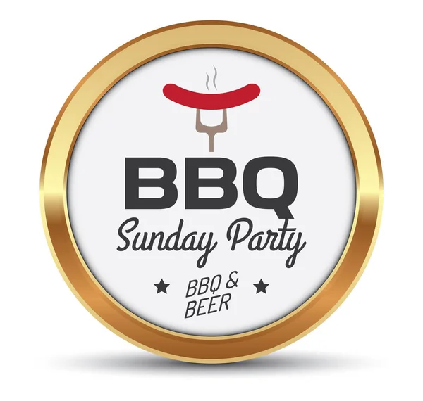 Badge de fête BBQ — Image vectorielle