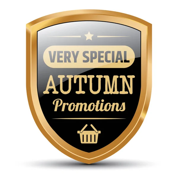 Autumn Promotions Badge — Stock Vector