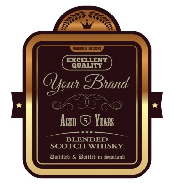 Scotch Whisky vektör etiket