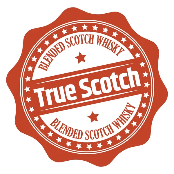 True Scotch Whisky Rubber Stamp — Stock Vector